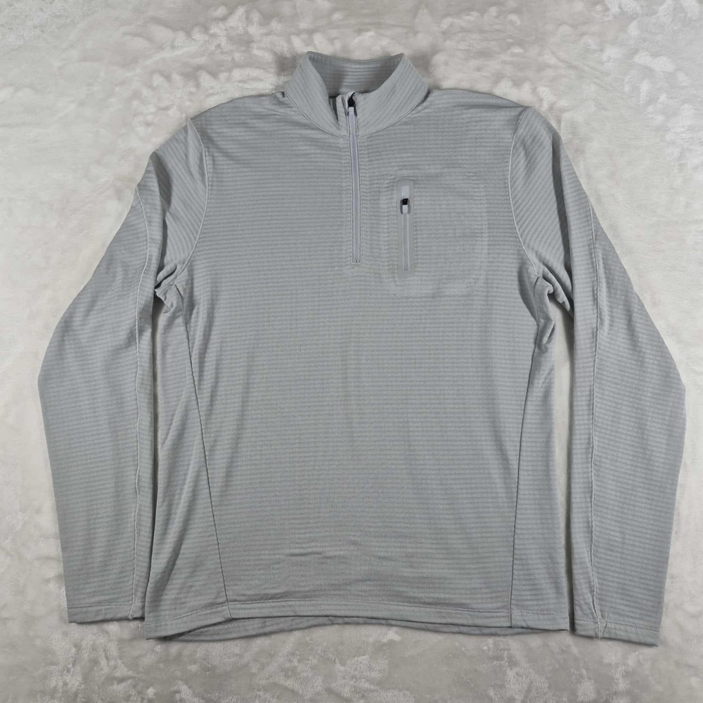 Ten Thousand 1/4 Zip Pullover Jacket‎ Men's Medium Gray Thermal Waffle Comfort
